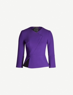 Purple Knee Length Roland Mouret Dress